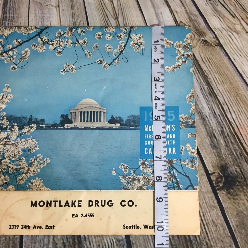 Vintage 1965 Montlake Drug Seattle area calendar